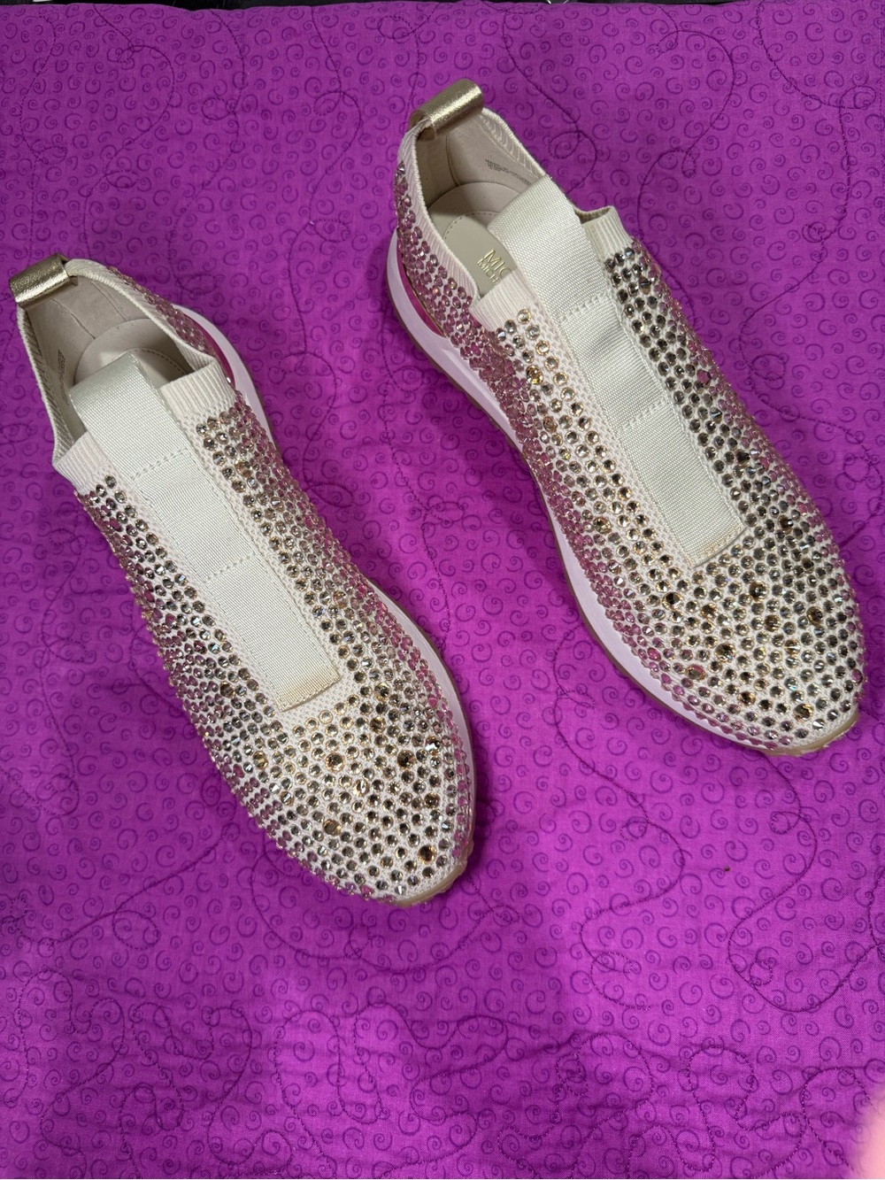 MICHAEL Michael Kors Embellished  Mesh Bodie  Slip On Trainer